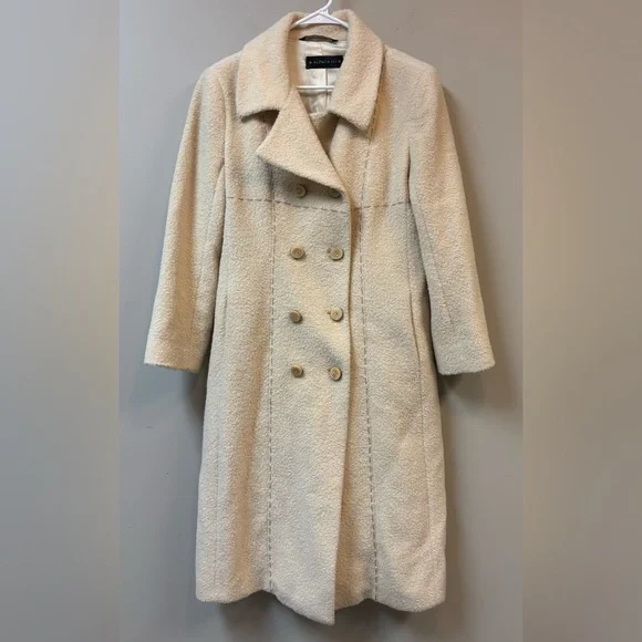 Alpaca 111 Handfinished Alpaca Suri Wool Long Cream Coat - Picture 2 of 9